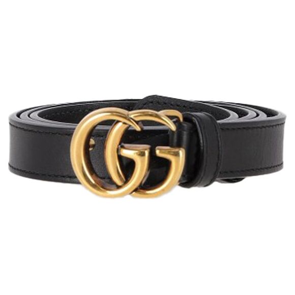 Gucci GG Marmont Belt in Black Leather - Picture 1 of 6